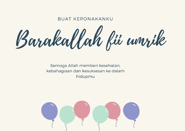 ucapan selamat ulang tahun islami buat keponakan